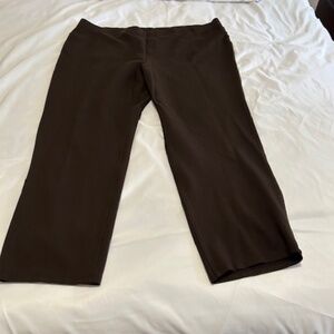 Karen Scott Sport Stretchy Comfort Pants - Brown US1X